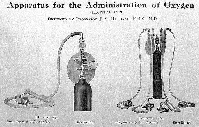 Apparatus for the Administration of Oxygen / Designed by Professor J. S Haldane