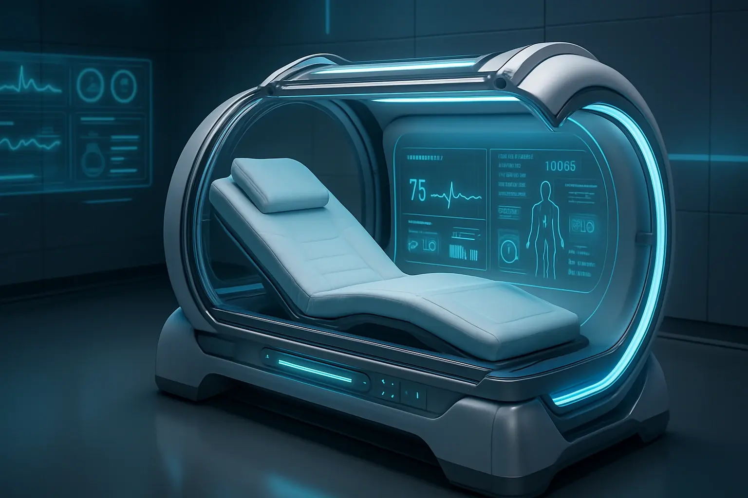 Futuristic HBOT technology with innovation elements