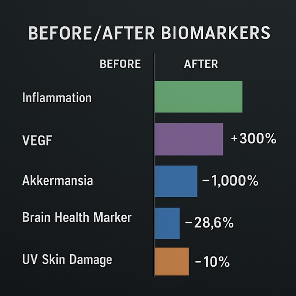 Bryan Johnshon's Before and After Biomarkers infographic